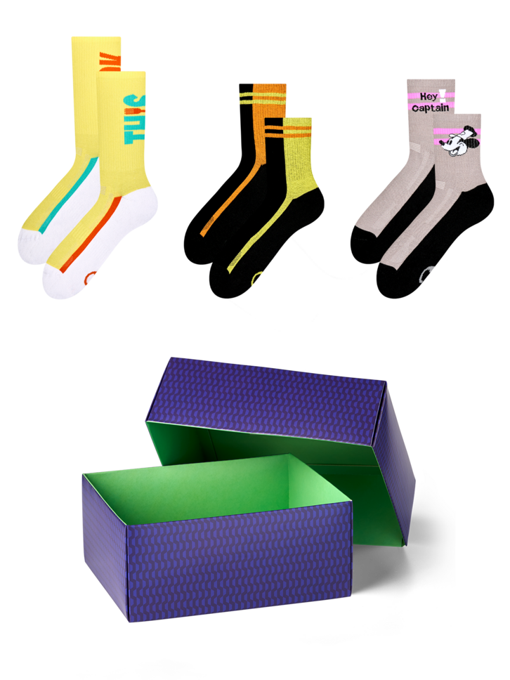 Pre dokonalý a originálny outfit Подаръчен комплект – Цветни функционални чорапи 